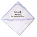 Baby Hooded Towel I'M Limited Edition Embroidery Kids Bath Robe Cotton