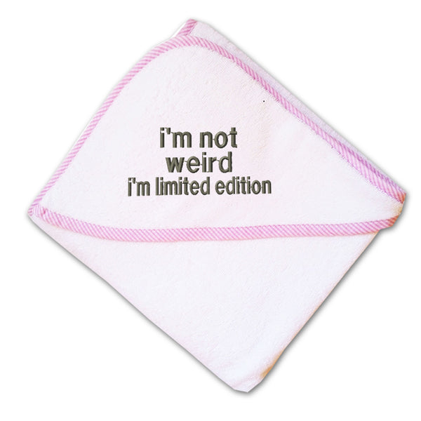Baby Hooded Towel I'M Limited Edition Embroidery Kids Bath Robe Cotton - Cute Rascals