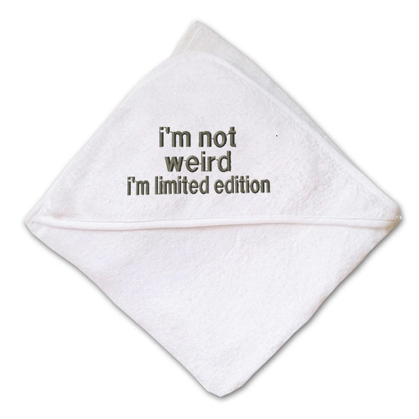 Baby Hooded Towel I'M Limited Edition Embroidery Kids Bath Robe Cotton - Cute Rascals