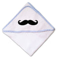 Baby Hooded Towel Mustache Embroidery Kids Bath Robe Cotton