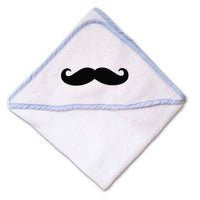 Baby Hooded Towel Mustache Embroidery Kids Bath Robe Cotton - Cute Rascals