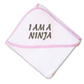Baby Hooded Towel I Am A Ninja Embroidery Kids Bath Robe Cotton