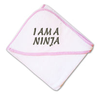 Baby Hooded Towel I Am A Ninja Embroidery Kids Bath Robe Cotton - Cute Rascals