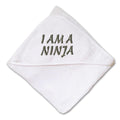Baby Hooded Towel I Am A Ninja Embroidery Kids Bath Robe Cotton