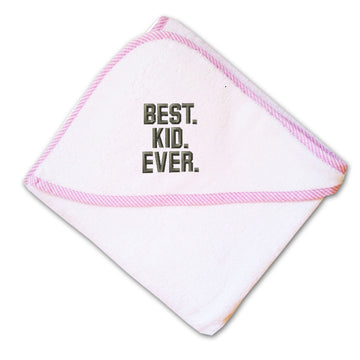 Baby Hooded Towel Best Kid Ever Embroidery Kids Bath Robe Cotton