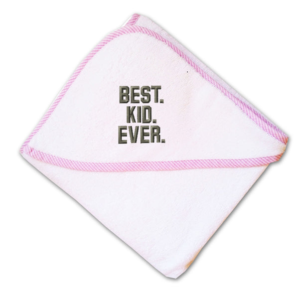 Baby Hooded Towel Best Kid Ever Embroidery Kids Bath Robe Cotton - Cute Rascals