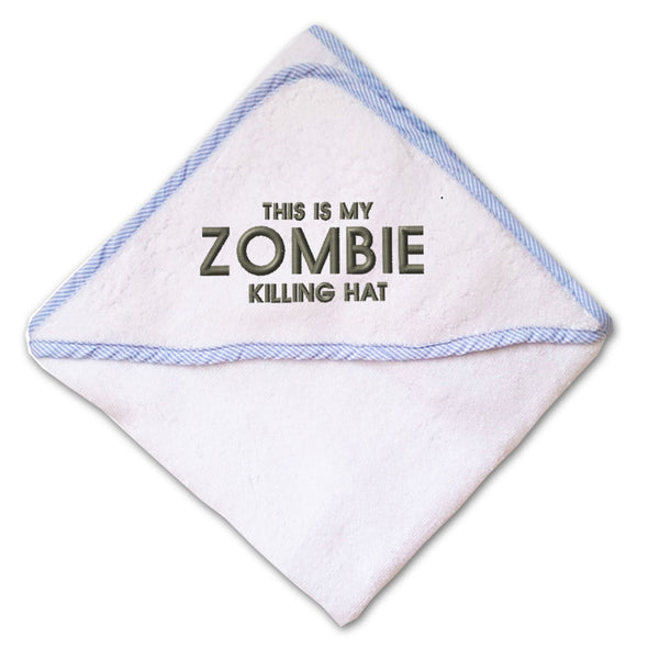 Baby Hooded Towel This Is My Zombie Killing Hat Embroidery Kids Bath Robe Cotton - Cute Rascals