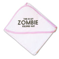 Baby Hooded Towel This Is My Zombie Killing Hat Embroidery Kids Bath Robe Cotton