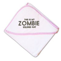 Baby Hooded Towel This Is My Zombie Killing Hat Embroidery Kids Bath Robe Cotton - Cute Rascals