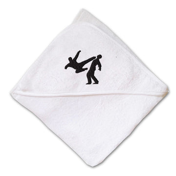 Baby Hooded Towel Fight C Embroidery Kids Bath Robe Cotton