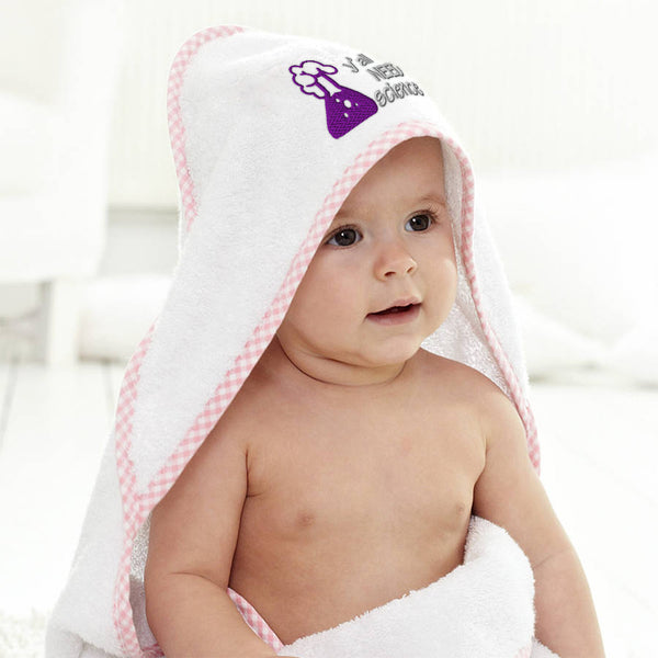 Baby Hooded Towel Y'All Need Science Silver Embroidery Kids Bath Robe Cotton - Cute Rascals