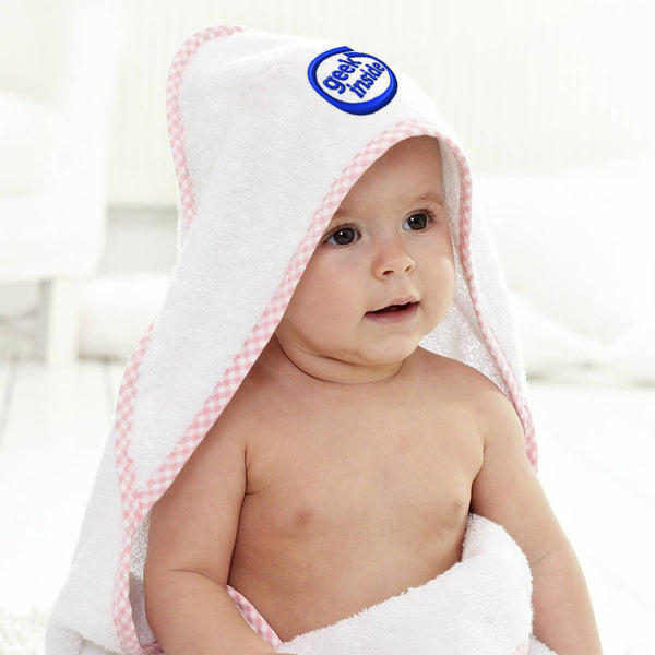 Baby Hooded Towel Geek Inside Embroidery Kids Bath Robe Cotton - Cute Rascals