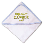 Baby Hooded Towel This Is My Zombie Cap Embroidery Kids Bath Robe Cotton - Cute Rascals