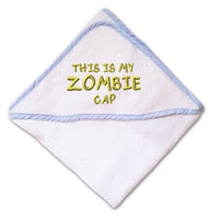 Baby Hooded Towel This Is My Zombie Cap Embroidery Kids Bath Robe Cotton - Cute Rascals