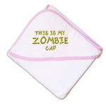 Baby Hooded Towel This Is My Zombie Cap Embroidery Kids Bath Robe Cotton - Cute Rascals
