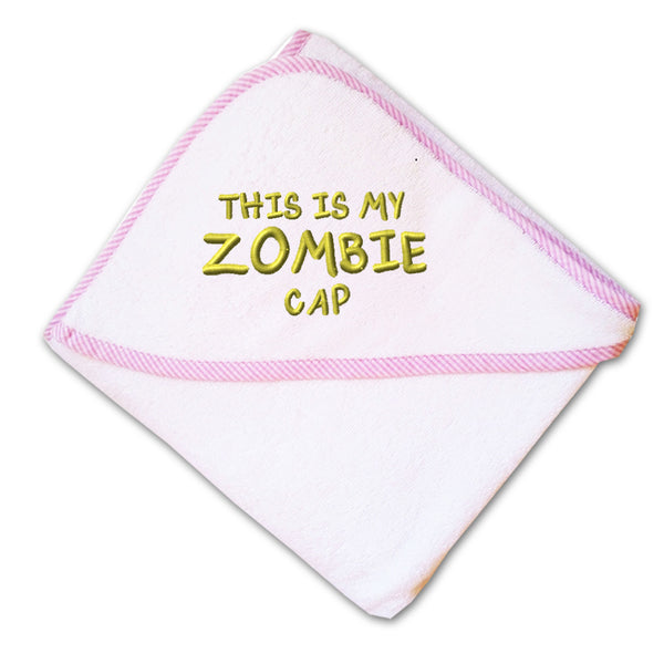 Baby Hooded Towel This Is My Zombie Cap Embroidery Kids Bath Robe Cotton - Cute Rascals