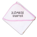 Baby Hooded Towel Zombie Hunter Embroidery Kids Bath Robe Cotton