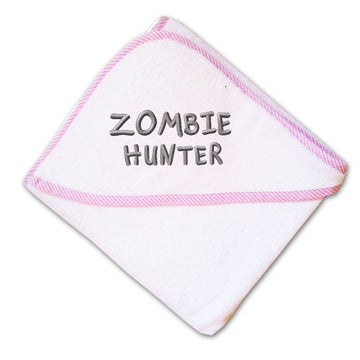 Baby Hooded Towel Zombie Hunter Embroidery Kids Bath Robe Cotton