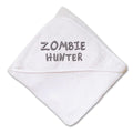Baby Hooded Towel Zombie Hunter Embroidery Kids Bath Robe Cotton