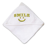 Baby Hooded Towel Smile Embroidery Kids Bath Robe Cotton - Cute Rascals