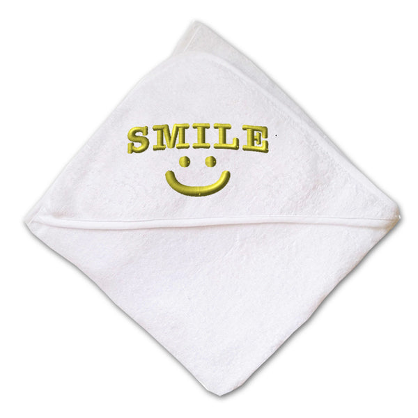 Baby Hooded Towel Smile Embroidery Kids Bath Robe Cotton - Cute Rascals