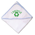 Baby Hooded Towel I Recycle Green Logo Embroidery Kids Bath Robe Cotton