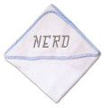 Baby Hooded Towel Nerd Geek Embroidery Kids Bath Robe Cotton
