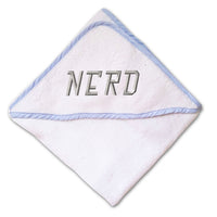 Baby Hooded Towel Nerd Geek Embroidery Kids Bath Robe Cotton - Cute Rascals