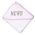 Baby Hooded Towel Nerd Geek Embroidery Kids Bath Robe Cotton