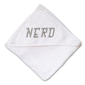 Baby Hooded Towel Nerd Geek Embroidery Kids Bath Robe Cotton