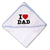 Baby Hooded Towel I Love Dad A Embroidery Kids Bath Robe Cotton - Cute Rascals