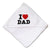 Baby Hooded Towel I Love Dad A Embroidery Kids Bath Robe Cotton - Cute Rascals
