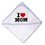 Baby Hooded Towel I Love Mom Embroidery Kids Bath Robe Cotton - Cute Rascals