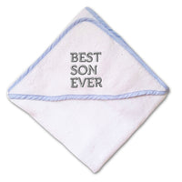 Baby Hooded Towel Best Son Ever Embroidery Kids Bath Robe Cotton - Cute Rascals