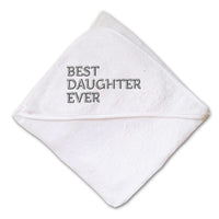 Baby Hooded Towel Best Daughter Ever Embroidery Kids Bath Robe Cotton - Cute Rascals