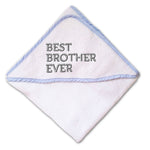 Baby Hooded Towel Best Brother Ever Embroidery Kids Bath Robe Cotton - Cute Rascals
