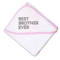 Baby Hooded Towel Best Brother Ever Embroidery Kids Bath Robe Cotton - Cute Rascals