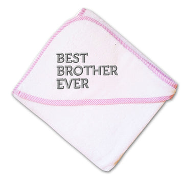 Baby Hooded Towel Best Brother Ever Embroidery Kids Bath Robe Cotton