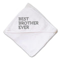 Baby Hooded Towel Best Brother Ever Embroidery Kids Bath Robe Cotton