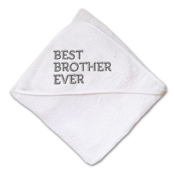 Baby Hooded Towel Best Brother Ever Embroidery Kids Bath Robe Cotton - Cute Rascals