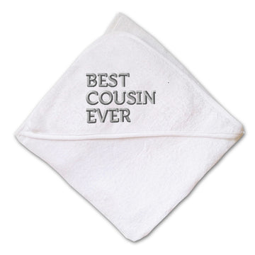 Baby Hooded Towel Best Cousin Ever Embroidery Kids Bath Robe Cotton