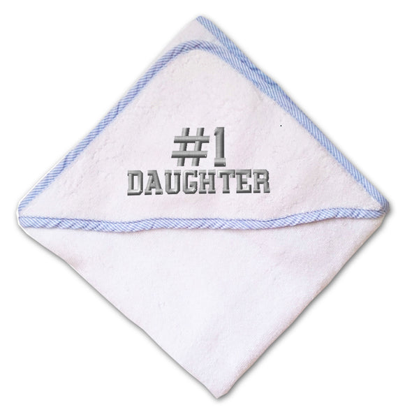 Baby Hooded Towel Number #1 Daughter Embroidery Kids Bath Robe Cotton - Cute Rascals