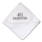 Baby Hooded Towel Number #1 Daughter Embroidery Kids Bath Robe Cotton - Cute Rascals