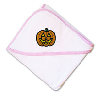 Baby Hooded Towel Pumpkin Embroidery Kids Bath Robe Cotton - Cute Rascals