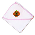Baby Hooded Towel Scary Pumpkin Face Embroidery Kids Bath Robe Cotton