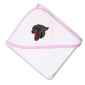 Baby Hooded Towel Panther Head Mascot Embroidery Kids Bath Robe Cotton