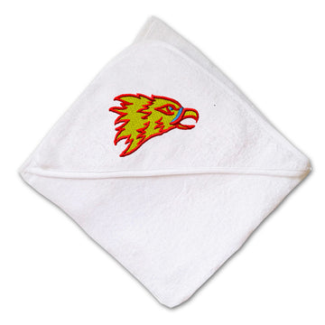 Baby Hooded Towel Hawk Head Embroidery Kids Bath Robe Cotton