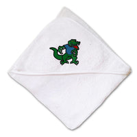 Baby Hooded Towel Standing Alligator Embroidery Kids Bath Robe Cotton - Cute Rascals