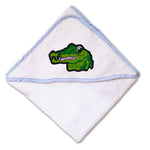 Baby Hooded Towel Gator Head Embroidery Kids Bath Robe Cotton - Cute Rascals