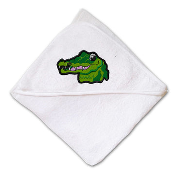 Baby Hooded Towel Gator Head Embroidery Kids Bath Robe Cotton